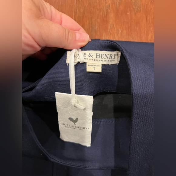 Hope & Henry Navy Dress Size 7 New with Tags - Picture 2 of 2